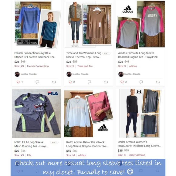 FILA SPORT® Basic Workout Long Sleeve Tee -  Gray Heather, Size S, NWOT! - Picture 15 of 16